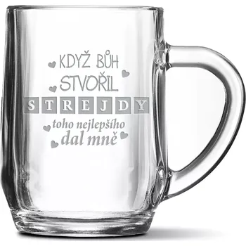 Sklenice Sablio Půllitr Když Bůh stvořil strejdy: 0,5