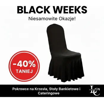 POTAH NA BANKETOVÉ KŘESLO ČERNÝ SVATEBNÍ SVATBA PLISOVANÝ VOLÁN PLISA