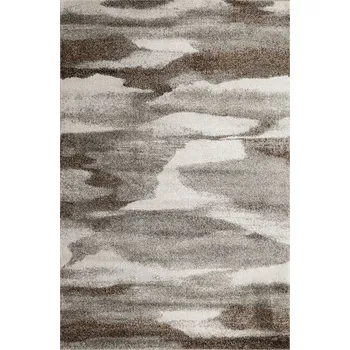 Koberec KOBEREC ŠEDÝ HNĚDÝ VZHLED OMITKY BETONU MĚKKÝ LESKLÝ DO OBÝVACÍHO POKOJE PONTE 60x100 cm