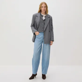 Reserved - Džíny barrel leg - modrá - UB165-50J - UB165-50J-42