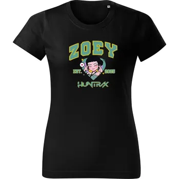 Dívčí tričko KPop Demon Hunters KPOP Huntrix Zoey Černé