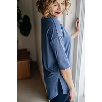 Dámská tunika Bambusová tunika Dora s 3/4 rukávem světle modrá Velikost: S