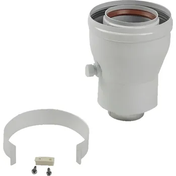 Kouřovod Redukce kotlová-adaptér Ariston, pr. 60/100 mm < pr. 80/125 mm,hlavice - redukce koncentrická, objímka - pouze do svislého napojení