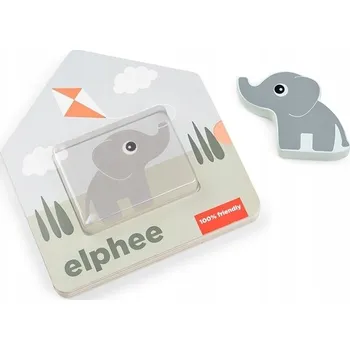 Hračka pro nejmenší Done by Deer Pohyblivá knížka s obrázky - Domeček slona Elphee