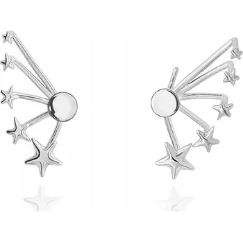 Náušnice STŘÍBRNÉ dámské NÁUŠNICE Ag ryzost 925 Dvou-dílné náušnice Hvězdičky