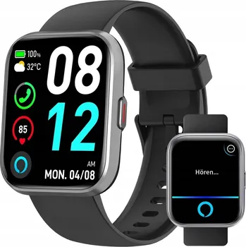 Chytré hodinky Chytré Hodinky Fitpolo ID208Plus, 1,8" displej, IP68, více než 110 režimů, černé