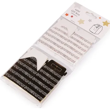 Dárková krabička Dárková mini krabička s visačkou zlatá 4 ks