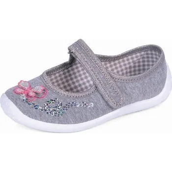 Dívčí bačkory Papuče pro dívky, šedé, Nazo, vel. 25