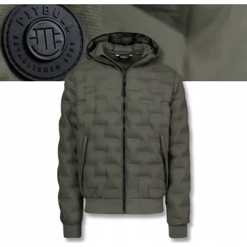 Moto bunda Pitbull pánská prošívaná bunda s kapucí FISK, velikost M