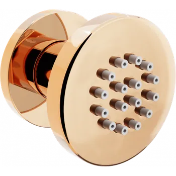 Mexen - podmítková sprchová tryska, kulatá, 50 mm, růžová-zlatá, 79361-60