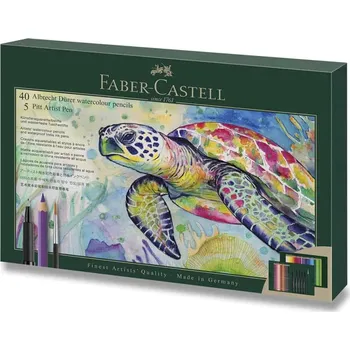 Kresba Faber-Castell Albrecht Dürer akvarelové pastelky & PITT – 46 ks | akvarelové pastelky, pitt artist pen, vodou rozmyvatelné, 3,8 mm, SV, pigmentový inkoust, pH neutrální, voděodolný, mix‑media sada