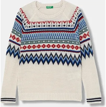 Dámský svetr Svetr s příměsí vlny United Colors of Benetton 1PF6Q109R.G.Seasonal béžová 01X, vel. 150