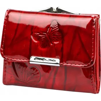 Peněženka Jennifer Jones peněženka z pravé kůže červená dámská