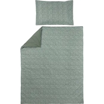 Povlečení Meyco Povlečení 100x135 cm - Cheetah/uni forest green