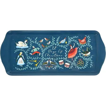 Plastový tác 12 Days Of Christmas bílá