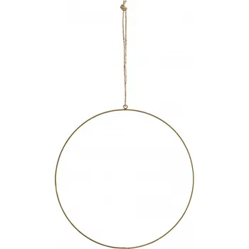 MADAM STOLTZ Závěsný kruh na dekorování Antique brass 30 cm