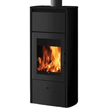 Krbová kamna Edilkamin FLAMMA 14 matně černá, včetně dochlazovací smyčky 814520+1161900