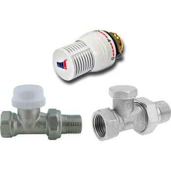 Ventil 1/2" Přímá sada připojení radiátoru s termostatickou hlavicí SENSO