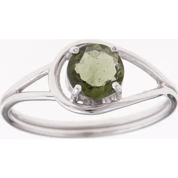 Prsten My Moldavite Stříbrný prsten s vltavínem 405-8904 63 mm