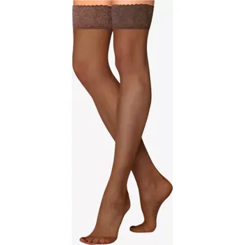 Dámské punčochy Punčochy samonosné s krajkovým lemem Tělová 27