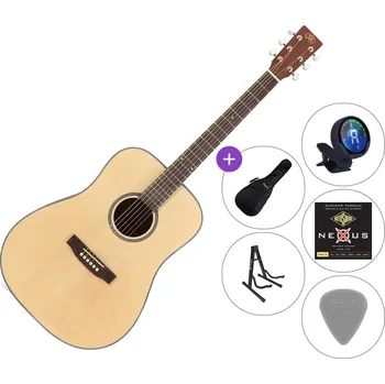 Akustická kytara SX SD304 SET 2 Natural Akustická kytara