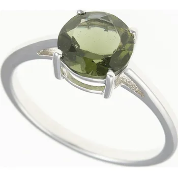 Prsten My Moldavite Stříbrný prsten s vltavínem 108-14257 55 mm