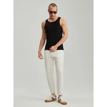 Pánské kalhoty Kalhoty carrot - S - House - krémový - 325EG-01X