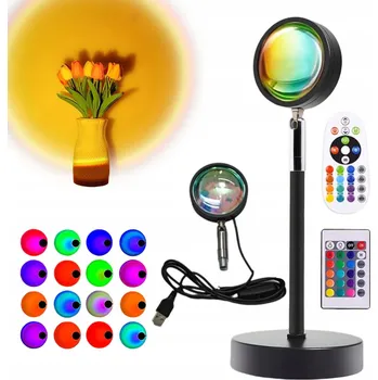 Projektor LAMPA SUNSET PROJEKTOR ZÁPADU SLUNCE NASTAVITELNÁ VÝŠKA 16 BAREV