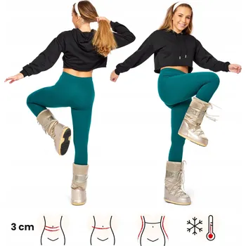 Dámské legíny Dámské legíny se legíny zateplené BLV50-321 Zelené XL