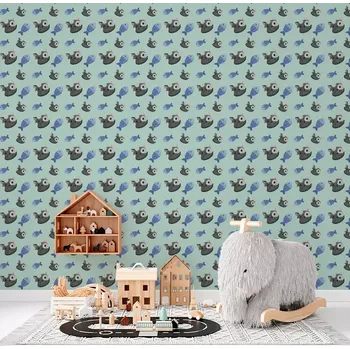 Tapeta Sablio Tapeta kočky a rybičky - 336x220 cm