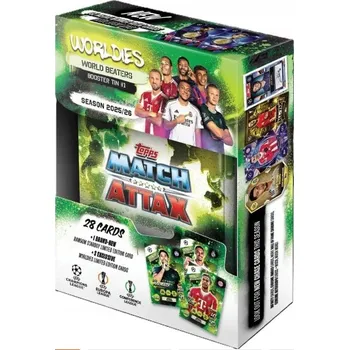 Příslušenství k vrtačce TOPPS Mini Plechovka TIN #1 Match Attax 25/26 Worldies World Beaters