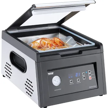 Vakuovačka Vevor Komorový vakuovač 380 W, délka svaru 290 mm, na maso a mokrá jídla