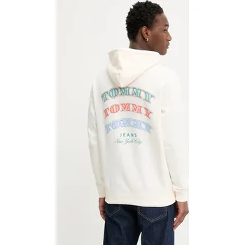 Dámská mikina Bavlněná mikina Tommy Jeans DM0DM22365 béžová 01X, vel. XXL