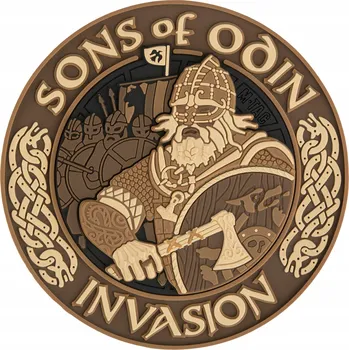 Nášivka 3D NÁŠIVKA NA SUCHÝ ZIP SYNOVÉ ODYNA VIKINGOVÉ SONS OF ODIN M-TAC COYOTE