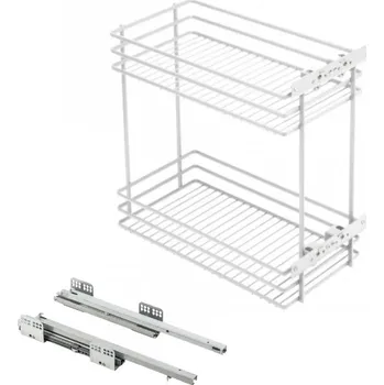 Odpadkový koš BOČNÍ CARGO KOŠ GTV MOVIX DRÁTĚNÝ DO SKŘÍŇKY 250 S VÝSUVY L+P CHROM