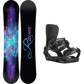 Snowboard Raven Aura dámský snowboard + Gravity Rise black snb vázání 145 cm + L (EU 41,5-43) + DÁREK + Doprava ZDARMA