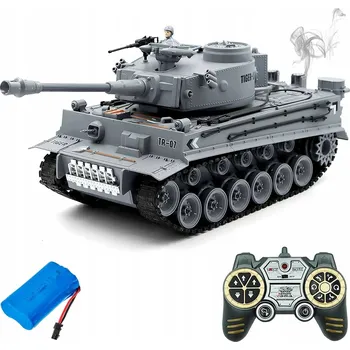 RC model auta OBROVSKÝ DÁLKOVĚ OVLÁDANÝ TANK RC s Kouřem STŘÍLÍ kuličky + TERČ