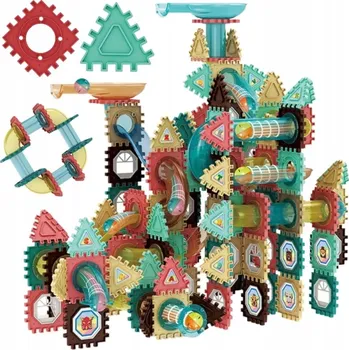 ostatní stavebnice WOOPIE Magnetické Stavebnice 3D kuličková dráha 228 dílků. Vzdělávací sada.