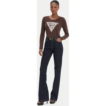 Dámská halenka Guess Halenka W6RI33 J1314 Hnědá Regular Fit XXL