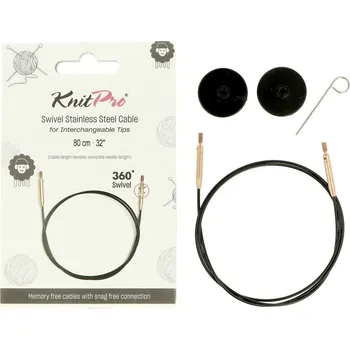 Lanko pro jízdní kolo Otočné ocelové lanko KnitPro 56 cm