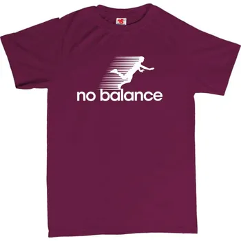 Žertovný předmět No Balance - pánské tričko s potiskem XXL fialová - purple Bílá - 401