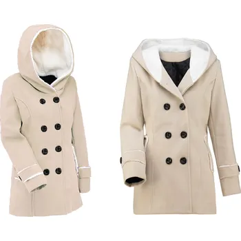 Dámský kabát Dámská béžová bunda Soprato s kapucí, zateplená, velikost S