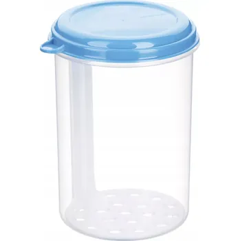 Dóza na potraviny Dóza na potraviny, s vyjímatelným roštem, kulatá, objem: 1,1 litru, modrá