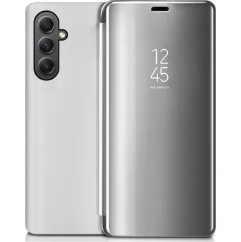 Pouzdro na mobilní telefon Pouzdro s klopou BBE CASE pro Samsung Galaxy S24 5G SM-S921 stříbrné