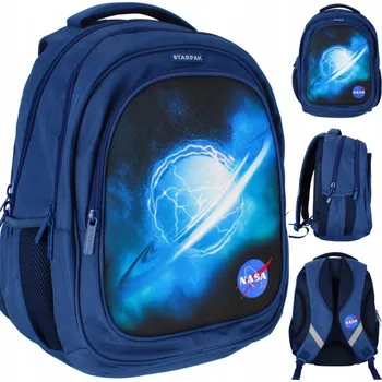 Školní batoh Školní batoh Starpak s více přihrádkami, modrý, vícebarevný