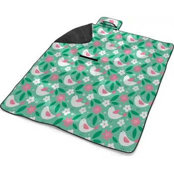 deka Sablio Plážová deka Květiny a ptáčci: 200x140 cm