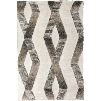 Koberec KOBEREC SHAGGY MĚKOUČKÝ SILNÝ HUSTÝ V ROMBECH HNĚDÁ BÉŽOVÁ CALIFORNIA 120x180 cm