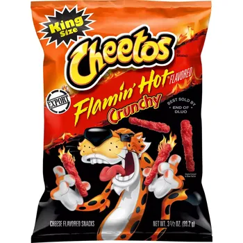 Chips Cheetos Flamin' Hot Crunchy pálivé křupky se sýrovou příchutí 99 g