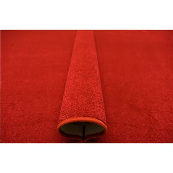 Koberec KOBEREC S PROTISKLUZOVOU PODLOŽKOU ČERVENÝ MĚKKÝ DO LOŽNICE CAROUSEL 150x200 cm