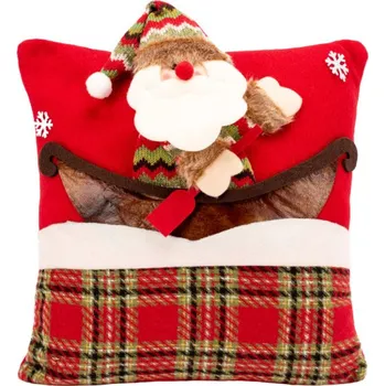 Povlečení Povlak na polštář YX021 vánoční, červený
